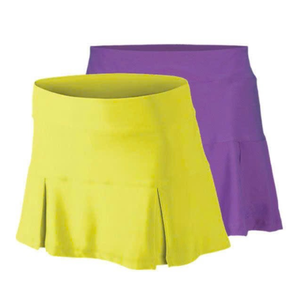 Women’s Golf Skirt in Neon Yellow & Purple