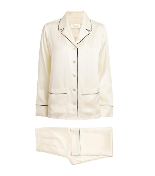 Women’s Cream Satin Sleepwear Set