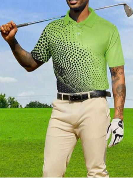 Men’s Green & Black Golf Polo Shirt