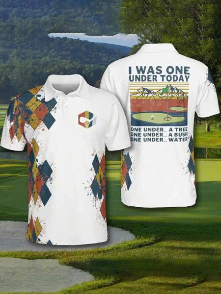 Men’s White Golf Polo Shirt