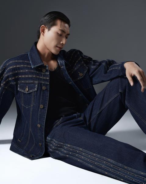 Midnight Studded Denim Set