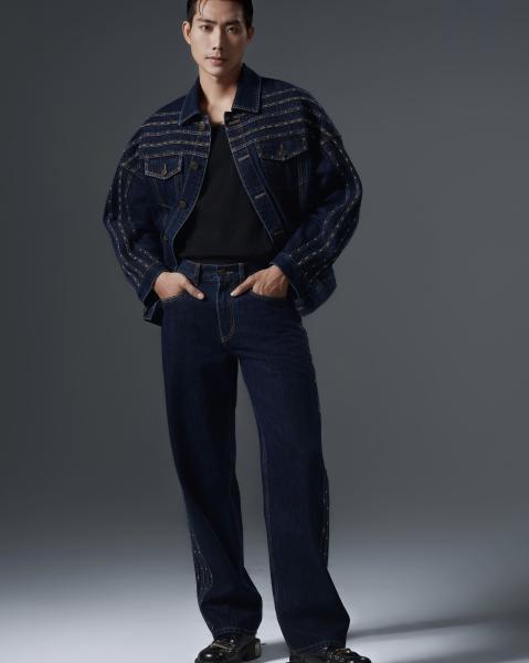 Midnight Studded Denim Set