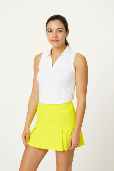 Women’s Golf Skirt in Neon Yellow & Purple