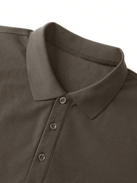 Men’s Solid Brown Golf Polo Shirt 