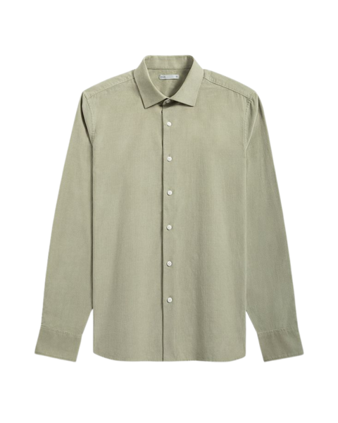 Long sleeve shirt linen light green 