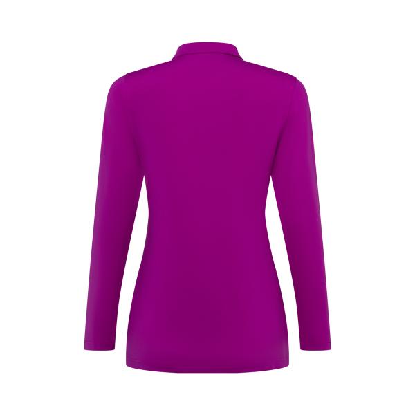 Long sleeve pink golf shirt