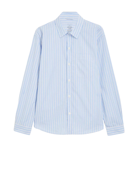 Men’s long-sleeve striped shirt
