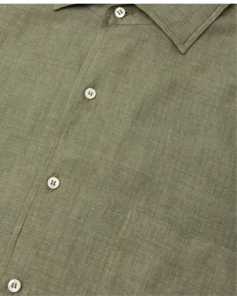 Long sleeve shirt linen light green 