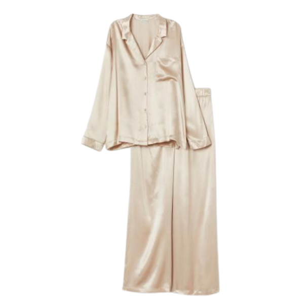 Women’s Champagne Satin Pajama Set