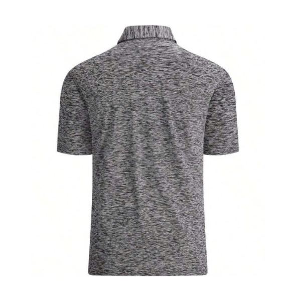 Men’s Grey Striped Golf Polo Shirt