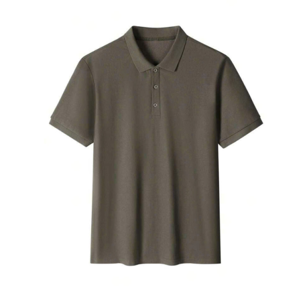 Men’s Solid Brown Golf Polo Shirt 